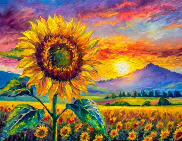 1000pc - Sunflowers Sunset